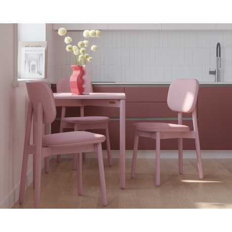 Стул saga, рогожка, розовый