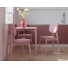 Стул saga, рогожка, розовый