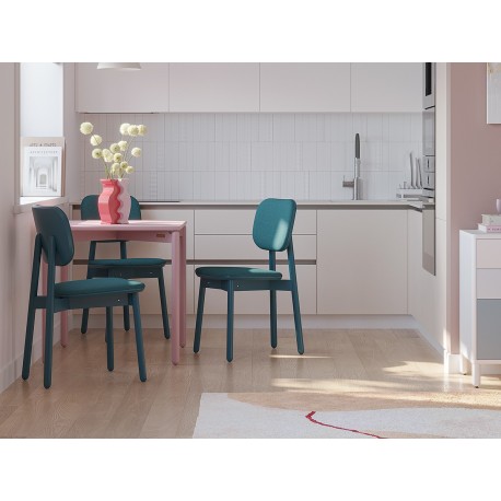 Стул saga, рогожка, сине-зеленый