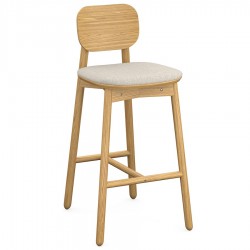 Стул барный saga, рогожка, бежевый