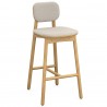 Стул барный с обивкой saga, рогожка, бежевый