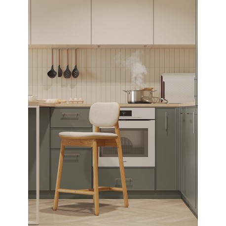 Стул полубарный saga, рогожка, бежевый