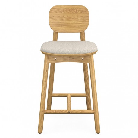 Стул полубарный saga, рогожка, бежевый