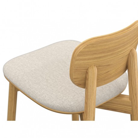 Стул полубарный saga, рогожка, бежевый