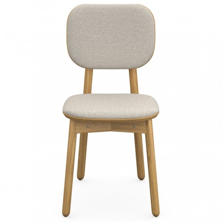 Стул с обивкой saga, рогожка, бежевый