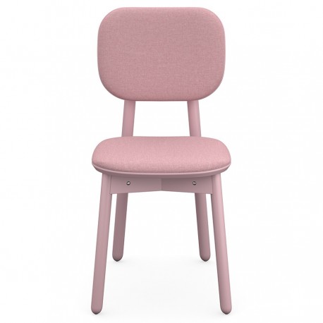 Стул с обивкой saga, рогожка, розовый