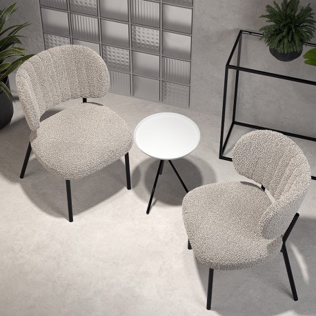 Стул robbi, букле, серо-бежевый