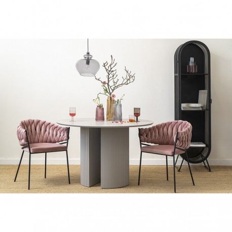 Кресло lind, велюр, розовое