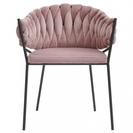 Кресло lind, велюр, розовое