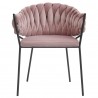 Кресло lind, велюр, розовое