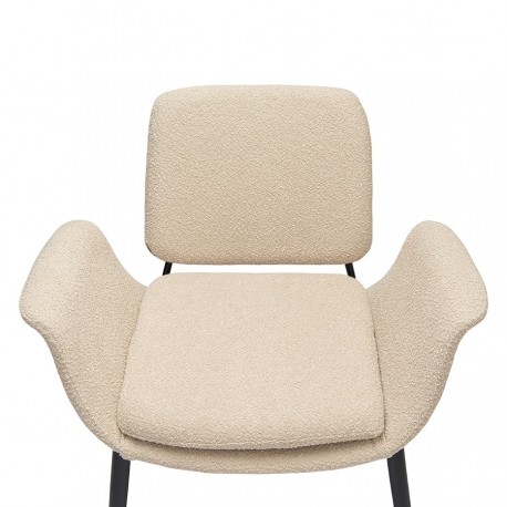 Лаунж-кресло hilde, букле, серо-бежевое