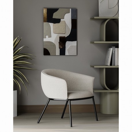 Лаунж-кресло paal, букле, бежевое