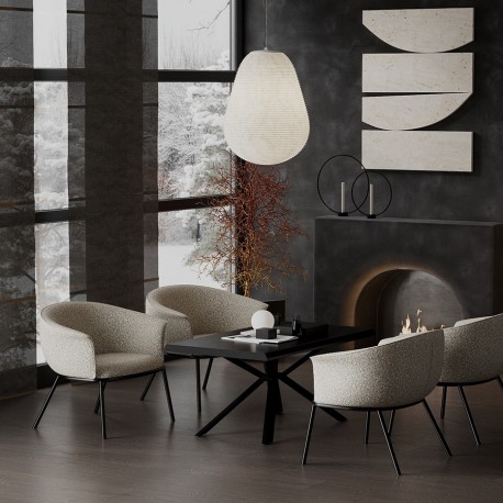 Лаунж-кресло paal, букле, серое