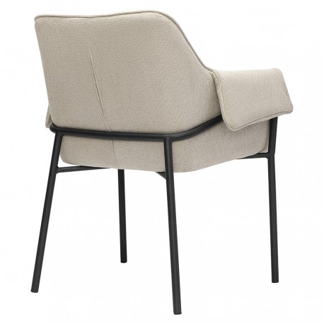 Стул aline, шенилл, серо-бежевый/черный