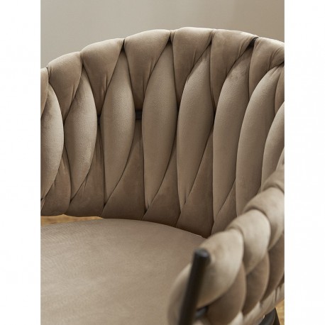 Кресло lind, велюр, бежевое