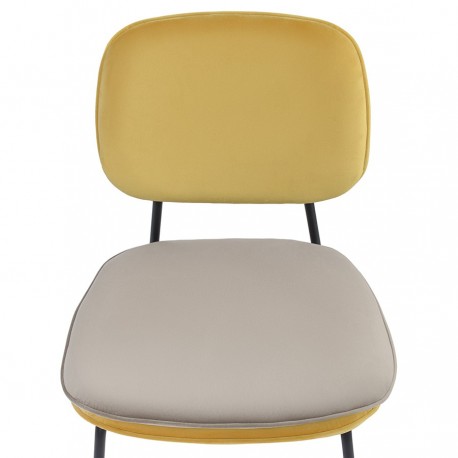 Стул pea, велюр, желтый/бежевый