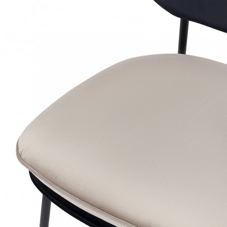 Стул pea, велюр, темно-синий/бежевый