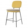 Стул полубарный pea, велюр, желтый/бежевый