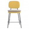 Стул полубарный pea, велюр, желтый/бежевый
