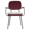 Стул с подлокотниками pea, велюр, бордовый/бежевый
