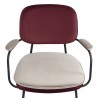 Стул с подлокотниками pea, велюр, бордовый/бежевый