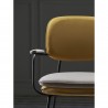 Стул с подлокотниками pea, велюр, желтый/бежевый