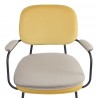 Стул с подлокотниками pea, велюр, желтый/бежевый