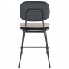 Стул полубарный с контрастным кантом pea, велюр, темно-серый/бежевый