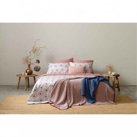 Набор из двух наволочек из сатина темно-розового цвета из коллекции essential, 70х70 см