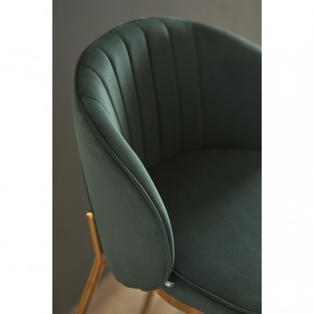 Стул полубарный coral, велюр, темно-зеленый