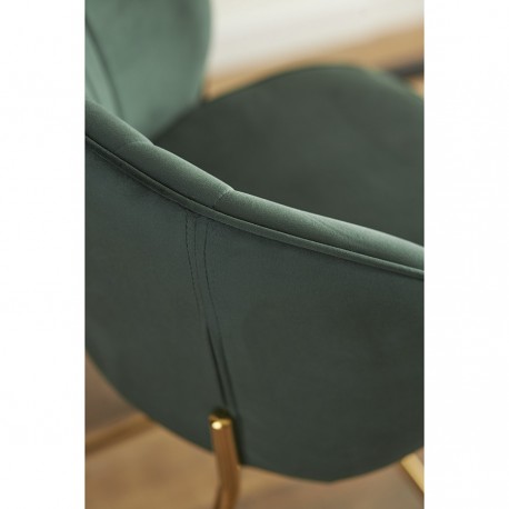 Стул полубарный coral, велюр, темно-зеленый