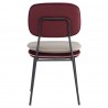 Стул с контрастным кантом pea, велюр, бордовый/бежевый