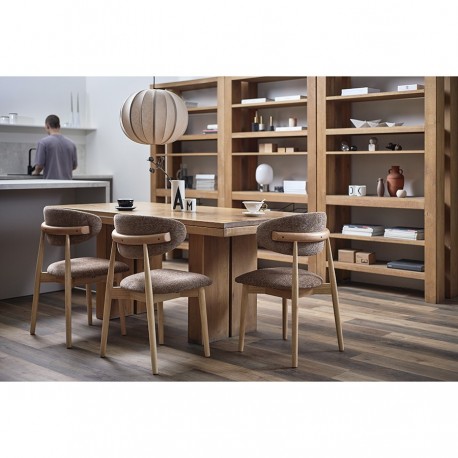 Стул stone, мягкий шенилл, кофе с молоком