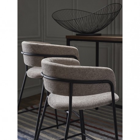 Стул полубарный helning, мягкий шенилл, капучино