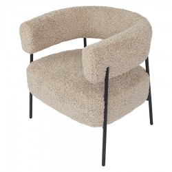 Кресло hugme, букле, миндальное молоко