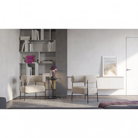 Кресло hugme, букле, миндальное молоко