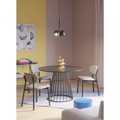 Стул round, рогожка, дымчато-серый