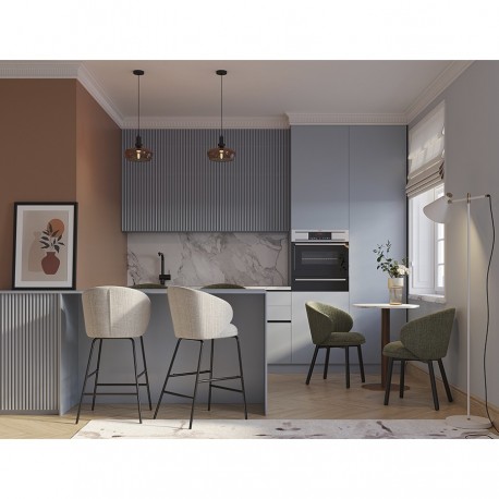 Стул полубарный comfy, рогожка, топленое молоко