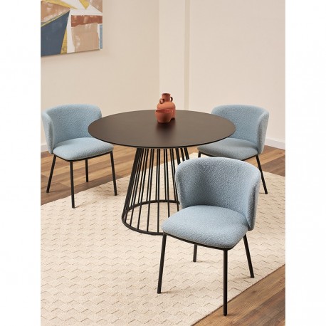 Стул foggy, букле, голубая пудра