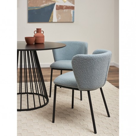 Стул foggy, букле, голубая пудра