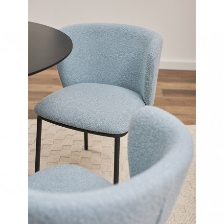 Стул foggy, букле, голубая пудра