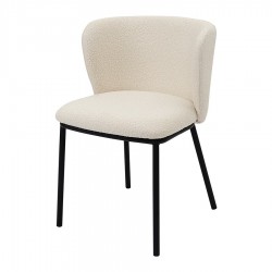 Стул foggy, букле, молочный