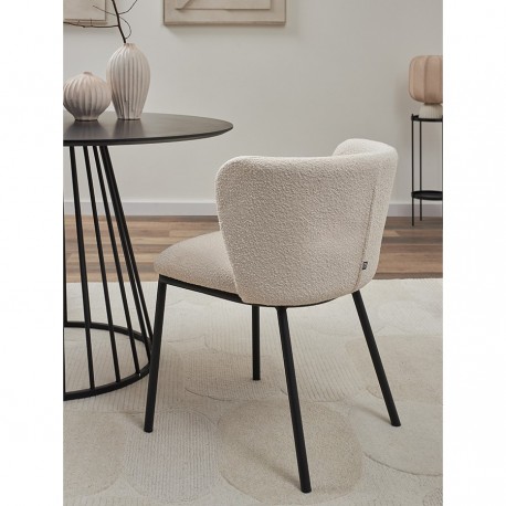 Стул foggy, букле, молочный