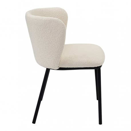 Стул foggy, букле, молочный