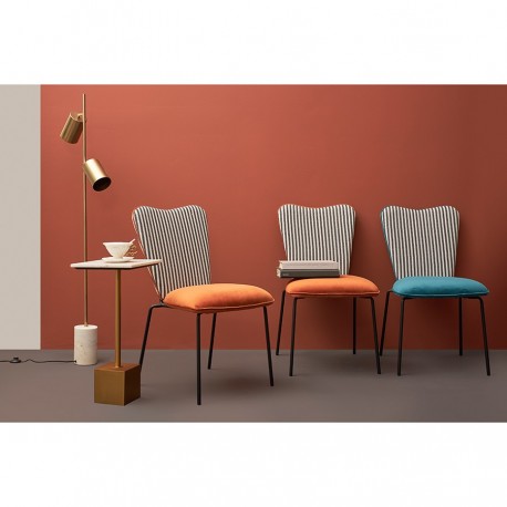 Стул pompadour, велюр, терракотовый