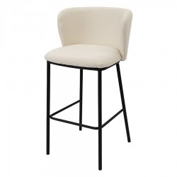 Стул барный foggy, букле, молочный