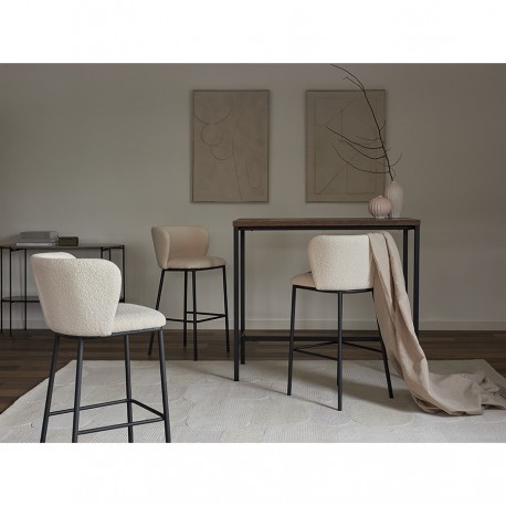 Стул барный foggy, букле, молочный