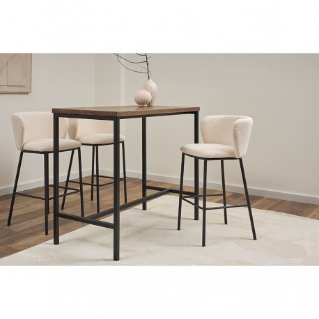 Стул барный foggy, букле, молочный