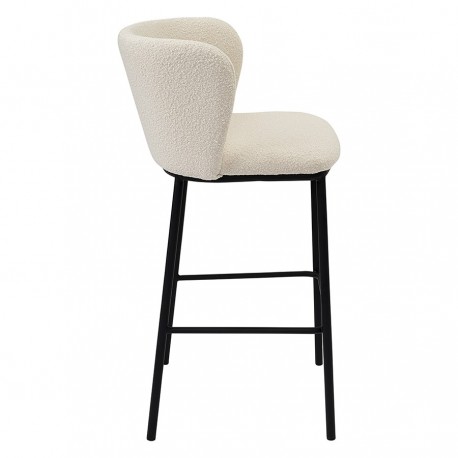 Стул барный foggy, букле, молочный