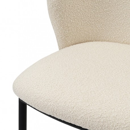 Стул барный foggy, букле, молочный